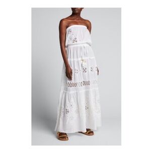 Ramy Brook Vienna Strapless Maxi Dress in White- XS,S